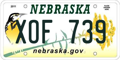 NE license plate XOF739