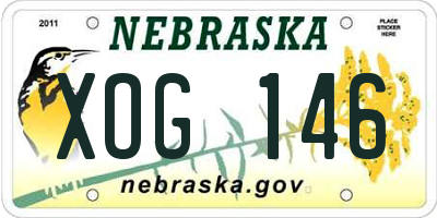 NE license plate XOG146