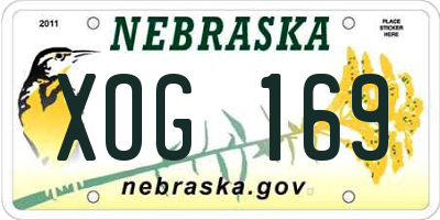 NE license plate XOG169