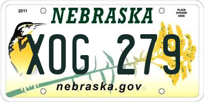 NE license plate XOG279