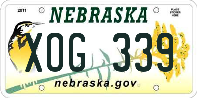 NE license plate XOG339