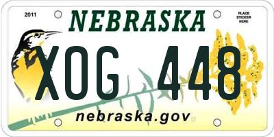 NE license plate XOG448