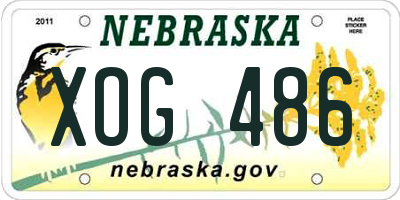 NE license plate XOG486