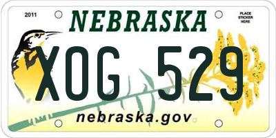 NE license plate XOG529