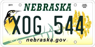 NE license plate XOG544