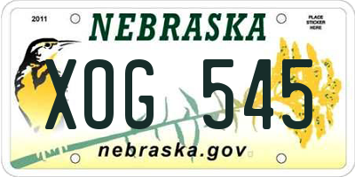 NE license plate XOG545