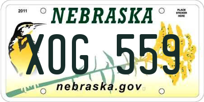 NE license plate XOG559