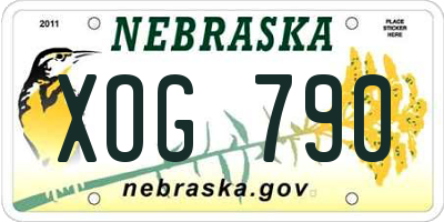 NE license plate XOG790