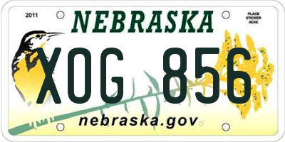 NE license plate XOG856