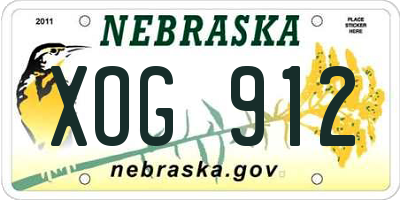 NE license plate XOG912