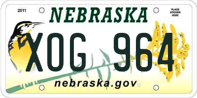 NE license plate XOG964