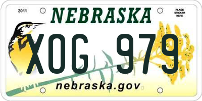 NE license plate XOG979