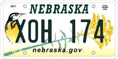 NE license plate XOH174