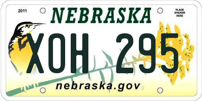 NE license plate XOH295