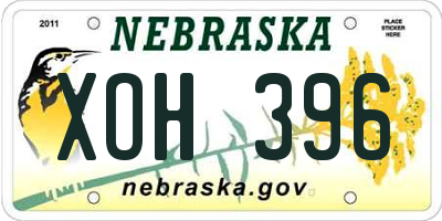 NE license plate XOH396