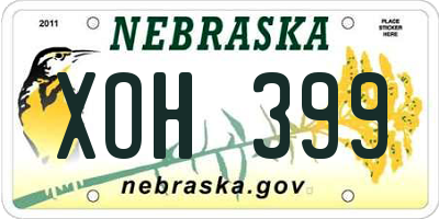 NE license plate XOH399