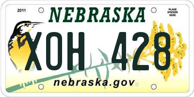 NE license plate XOH428