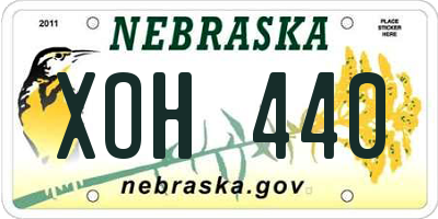 NE license plate XOH440