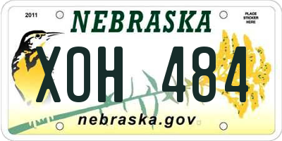 NE license plate XOH484