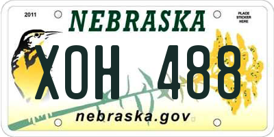 NE license plate XOH488