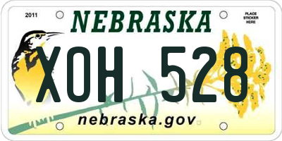 NE license plate XOH528