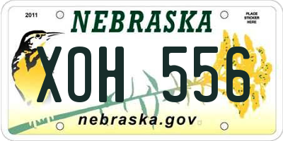 NE license plate XOH556