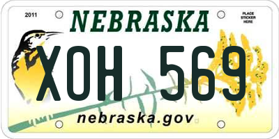 NE license plate XOH569