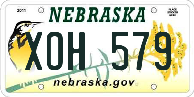 NE license plate XOH579