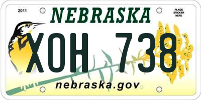 NE license plate XOH738