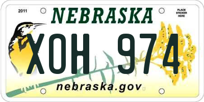 NE license plate XOH974