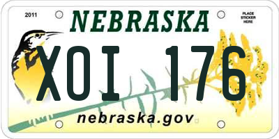NE license plate XOI176