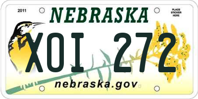 NE license plate XOI272