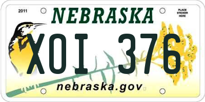 NE license plate XOI376