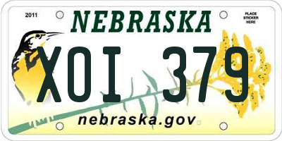 NE license plate XOI379