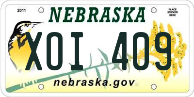 NE license plate XOI409