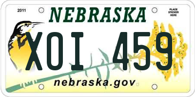 NE license plate XOI459