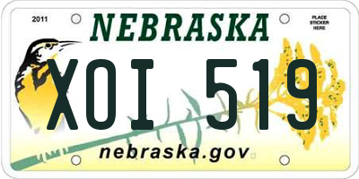 NE license plate XOI519