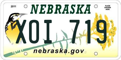 NE license plate XOI719