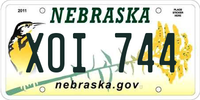 NE license plate XOI744