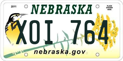 NE license plate XOI764