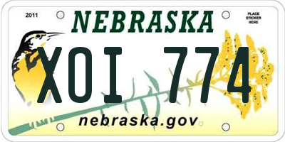 NE license plate XOI774