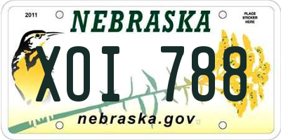NE license plate XOI788