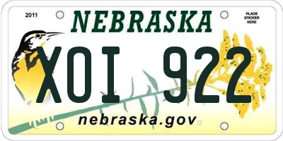 NE license plate XOI922
