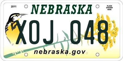 NE license plate XOJ048