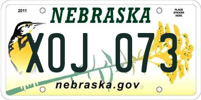 NE license plate XOJ073