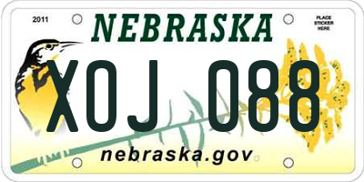 NE license plate XOJ088