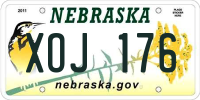 NE license plate XOJ176