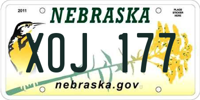 NE license plate XOJ177