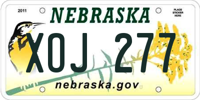 NE license plate XOJ277