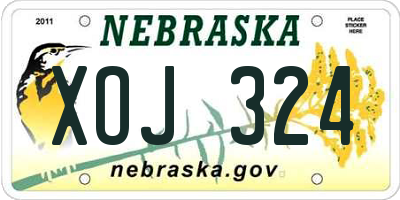NE license plate XOJ324
